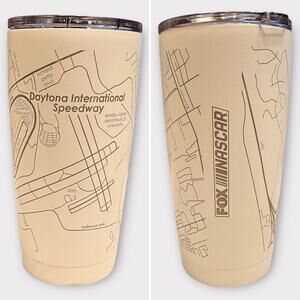 NASCAR 20 oz white/silver Daytona International Speedway Map Coffee Tumbler